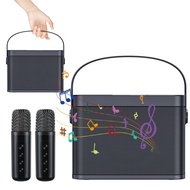 Home Mini Karaoke Speaker Kit Wireless Bluetooth-compatible Dual Microphone Speaker Small Audio Ktv Set