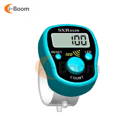 SXH-5136 Electronic Counter Finger Clicker Finger Counter Finger Ring Modeling with Backlight 5 Rand
