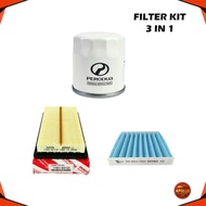 3 IN 1 CABIN AIR OIL FILTER KIT PERODUA BEZZA 1.3