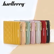 กระเป๋าสตางค์ผู้หญิงแบบมีซิปหลายตำแหน่งแนวเกาหลีกระเป๋าสตางค์ใบสั้นสี Shop78dg7เดียว Baellerry ความจุมากทันสมัยกระเป๋าใส่บัตร