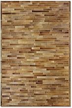 New Cowhide Rug Leather. Animal Skin Patchwork Area Carpet- Art 450C (4 x 6 ft)