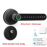 TTLOCK Smart Door Lock Handle Fingerprint Lock Digital Lock Bedrood Lock Key Unlock Wifi Gateway Blu