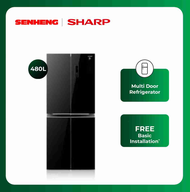 Sharp 480L Multi Door Inverter Refrigerator Black SJF489GK