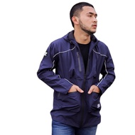 Dreeland Jaket Parka Taslan Flamer Jaket Hoodie Taslan Waterproof