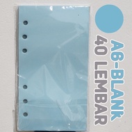 Refill Kertas Binder A5/A6 Inti berwarna Buku Inti 6 Lubang Inti Penggantian Lembaran Buku Kosong