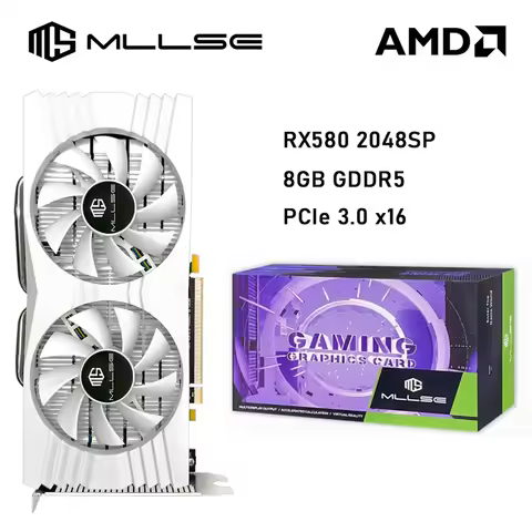 MLLSE AMD Radeon RX 580 8GB Gaming Graphics Card GDDR5 256-bit PCI Express 3.0 ×16 8Pin GPU rx 580 D