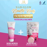 Salmon NAB GLOW Dna WHITENING PACKAGE (Salmon Dna serum Body Booster Package + Dna Salmon Body soap)