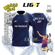Badminton Malaysia Team Jersey Shirt XS - 12XL 10XL Oversized Baju Besar Big Shirt