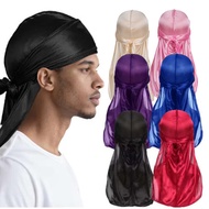 Pirate Hat, Pre-Tied Polyester Silk Durag, Fashion Adjustable Elastic Bandana Men Women