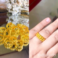 REPLIKA 24krt Gold Plated coco Ring Crum Light Gold 8 grams Premium Gold Replica Women's Ring