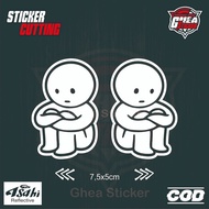 Sad Cutting Cartoon Stickers - Cute cartoon stickers