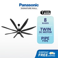 PANASONIC 80 Inch Ceiling Fan 8 Blade LONG TYPE F-M20LY No Hooked Required Twin DC Motor 9 Speed Kipas Siling Yuragi 风扇