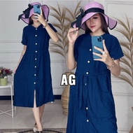 Daster Andin Ikatan Cinta Jumbo - Homedress Andin Polos Kancing Aktif Jumbo - Daster Andin Viral Jum