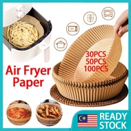 Kertas Air Fryer 100pcsAir Fryer paper Non-Stick Disposable Paper air fryer baking paper air fryer a
