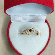 cincin mata 7 hitam putih s 1 gram emas muda