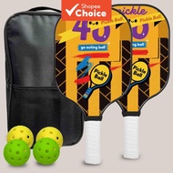 Pickleball paddle set, 2 paddles + 4 balls + 1 bag, complete set for training and games  Set Paddle 