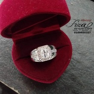 cincin lelaki silver 925 permata putih , cincin lelaki perak925 batu putih , silver 925 men ring in 