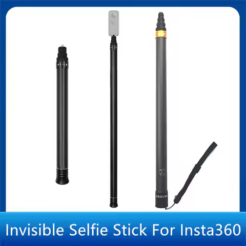 Carbon Fiber Invisible Extended Edition Selfie Stick 290cm 3m 150cm For Insta360 X4 / X3 / X2/ ONE R