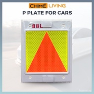 【In stock】P Plate For Cars | 3M Scotchlite Veclro Car Probation Plate | LTA Compliant New Driver Pla