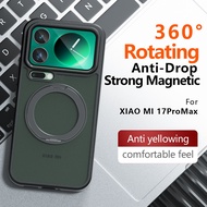 Casing For Xiaomi 17 Pro Max Xiomi17ProMax Phone Case 360-Degree Rotating Bracket Magnetic Ring Car 