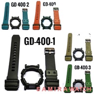 authentic watch ✣▦() ORIGINAL GD-400-4 CASIO G-SHOCK REPLACEMENT BAND. RED COLOUR. RESIN QUALITY