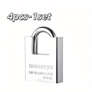 TEMU 4pcs Set With 3 Keys, 1 And A Half Pieces Of Anti-theft Padlock, Body, Anti Smash, Anti Pry, An