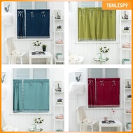 [tenlzsp9] 1 Curtain Tier Curtains Cafe Curtains Kitchen Window Drapes Rod Pocket Curtain Panels Window Treatment Set Crude