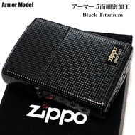 Zippo Lighter Armor 5-Sided Titanium Logo Black【Direct from Japan】
