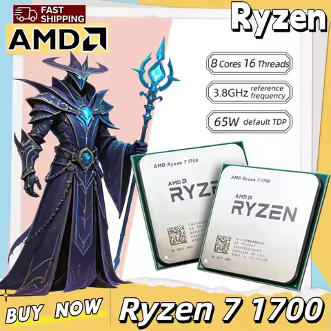 AMD Ryzen 7 1700 3.0GHz Eight Core Sixteen Thread CPU Processor 65W Socket AM4 Gaming CPU Without Pa