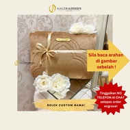 [CAN ENGRAVE NAME] Sejadah Gebu ZAHRA Untuk Hantaran by Galeri Addeen (Engrave atas plate, bukan Sul