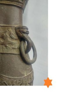 古董 銅 花瓶 traditional chinese flower vase 擺設 Copper