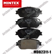 Front brake pad (brake pad) TOYOTA Alphard II 2.4 16v VVTi 3.5 V6 Year 2008