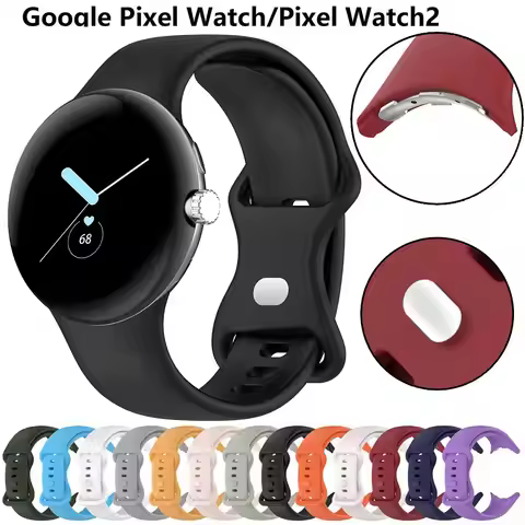 Original Silicone Watch Strap For Google Pixel Watch 2, Replacement Sport Bracelet Correa For Google
