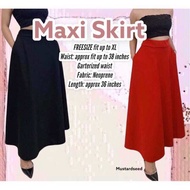 CASUAL SKIRT / FLOWY MAXI SKIRT / NEOPRENE FABRIC / FREESIZE FIT S - XL