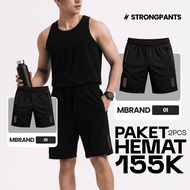 STRONG PANTS 2 in 1 Scuba Shorts - Men's Running Sports Shorts