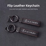 Car Logo Keychain Suede Keyring Pendant Leather Key Chain For Lexus F Sport IS250 RX350 ES350 Ct200h