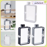 [Perfeclan4] Flat Water Bottle Transparent Flat Water Bottle Flat Water Bottle Travel Portable for O