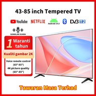 Tempered Screen TV 43/50/55/65/75 Inch Google TV Android 14.0 4K UHD Anti-collision Eye Protection
