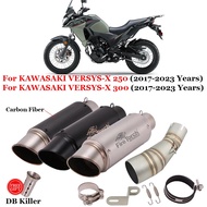 Slip On For KAWASAKI VERSYS-X 250 VERSYS-X 300 2017 - 2023 Motorcycle Exhaust Escape Middle Mid Link