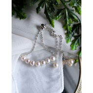Akoya Pearl Drawstring Silver Bracelet Original