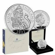 2022英國都鐸獅王精鑄銀幣一盎司~非2盎司的普鑄幣限量六千枚，銀幣，紀念幣，錢幣，幣~英國都鐸獅王銀幣