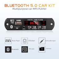 Bluetooth MP5 Decoder Board DC 12V Wireless Bluetooth 5.0 Audio Video MP5 Player Decoding Module Support USB TF FM Radio MP3 WAV MP4 MP5 Audio Video Function With Remote Control
