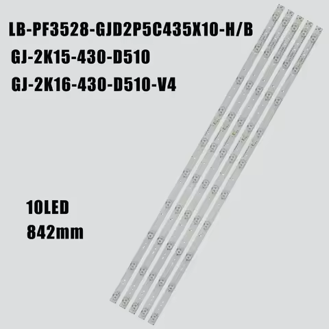 5pcs LED NS-43DR710CA17 BDL4330QL/00 43PFS5302/12 43E4500RA T4301M B CDE4302 TH-43LFE8 T430HVN01.0