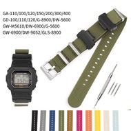 Nylon Canvas Strap For Casio ga110/2100|DW-5600|6900|GW5610 DW-6900 DW-9052 GLS-8900 GD-100/110/120 