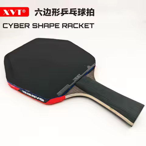 Cybershape 8 Star No Logo Hexagon Carbon Fiber Ready Made Table Tennis Racket / Ping Pong Racket