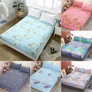 New Fitted Bedsheet Single/Queen/King Cadar With Rubber Premium Mattress Cover Soft Bed Sheet