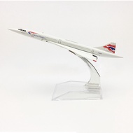 BRITISH AIRWAYS CONCORDE Airplane Model (16 cm) Made Of Steel Beautiful Detailed Work-Gift Toy Displ