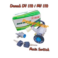 Demak DV110/MV110/DV 110/MV 110 (Main Switch Set & Seat Lock Suis Kunci Motosikal) ( 1 Set )