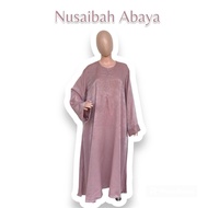 Hijabelline.co | Nusaibah Abaya shimmer santorini | Santorini silk Eid abaya (abaya only)