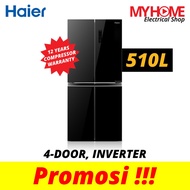 (PENGHANTARAN KL SELANGOR) HAIER HRF-510GB 510L 4-DOOR INVERTER REFRIGERATOR PETI SEJUK